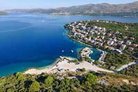 Riviera Okrug-Trogir - Plage Kava  partie ouest - Evaluation de la qualité de la mer sur les plages